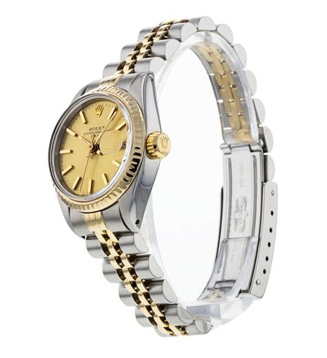 rolex datejust gold werk nr ref 6917|Rolex lady Datejust silver bracelet.